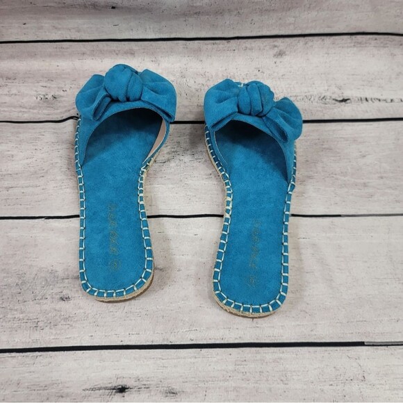 Fisace Womens Slip on Flip Flops Blue Size 6 - Picture 5 of 9